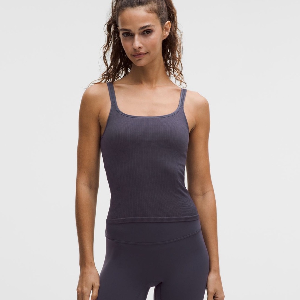 Ebb to Street Scoop-Neck Cropped Tank Atmospheric Purple